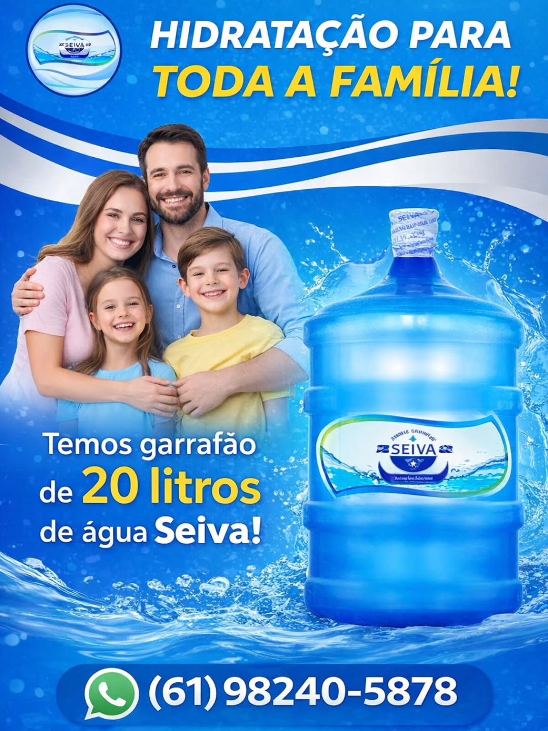 Arte promocional do galão de água Nativa e Seiva